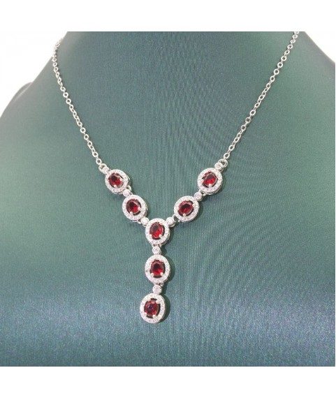 Natural ruby with jewel necklace