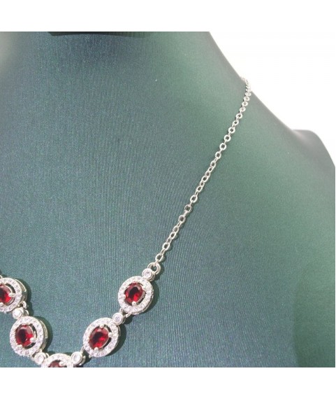 Natural ruby with jewel necklace