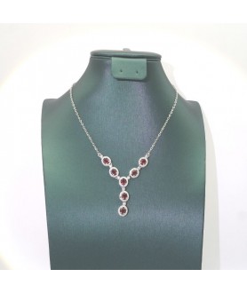 Natural ruby with jewel necklace