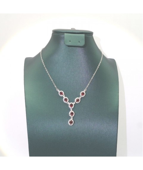 Natural ruby with jewel necklace