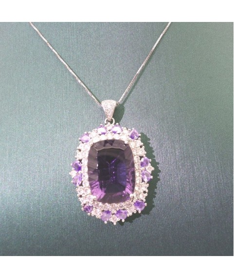 Natural Amethyst with jewel necklace