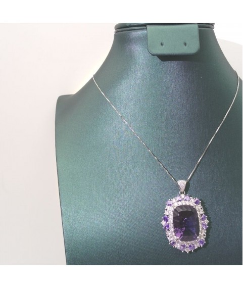 Natural Amethyst with jewel necklace