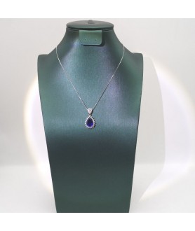 Natural Sapphire with jewel pendant necklace