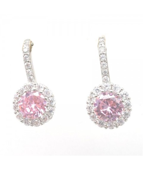 Natural pink jewel with high heels jewel earring