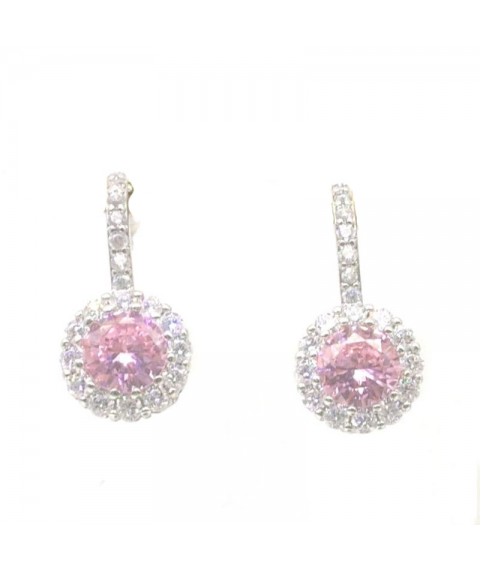 Natural pink jewel with high heels jewel earring