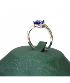 Natural sapphire inlaid irregular gem ring