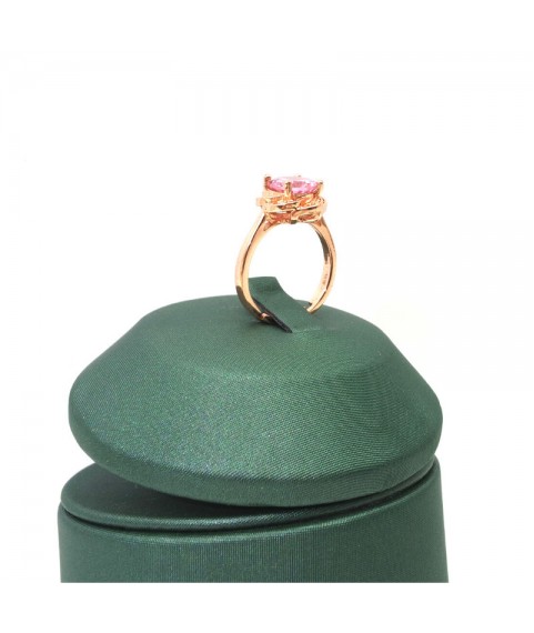 Natural Pink Gem inlaid rose gold ring