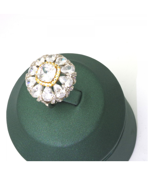 Natural mosan Diamond Flower Ring