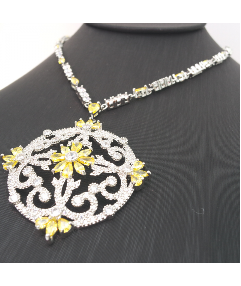 Brazilian yellow hollow Necklace