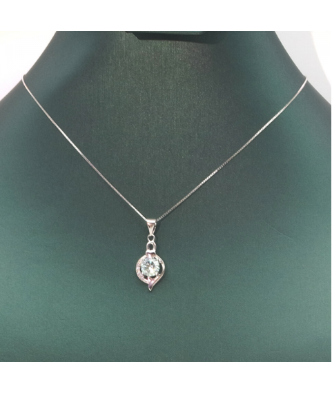 Irregular semi diamond mosan Pendant