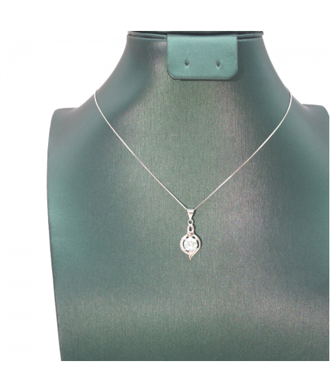 Irregular semi diamond mosan Pendant