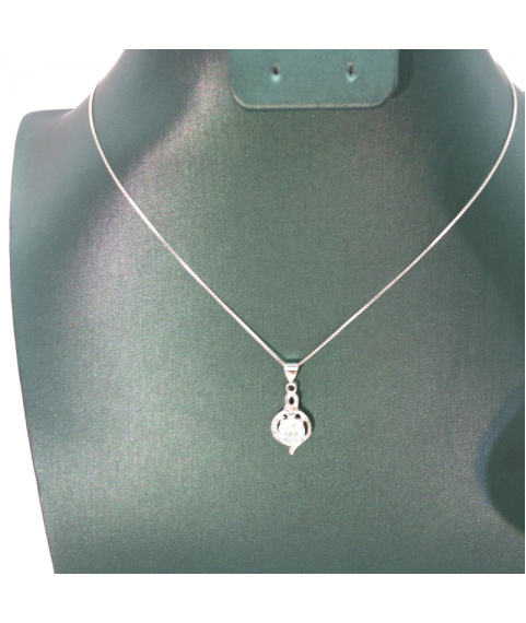 Irregular semi diamond mosan Pendant