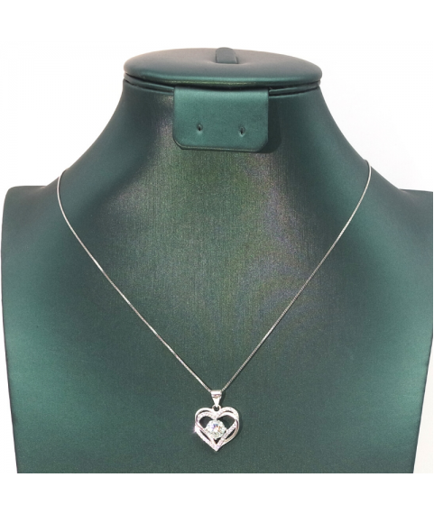 Double layer staggered love mosan Pendant