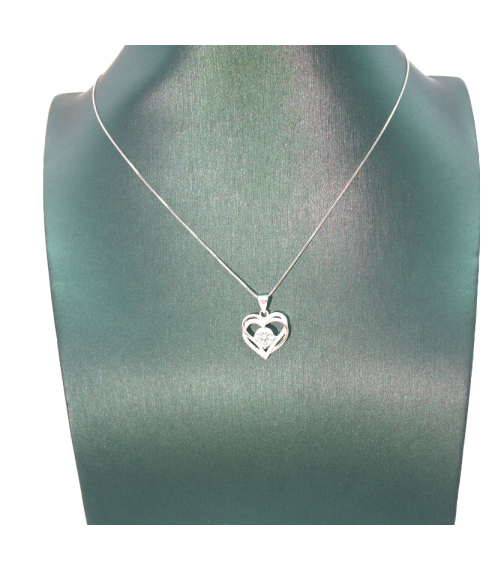 Double layer staggered love mosan Pendant