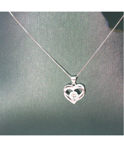 Double layer staggered love mosan Pendant