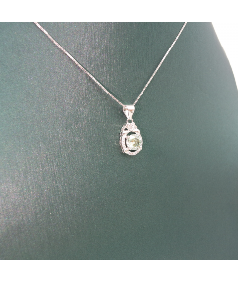 Love oval mosan Pendant