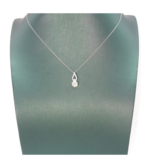 Simple water drop round mosan Pendant