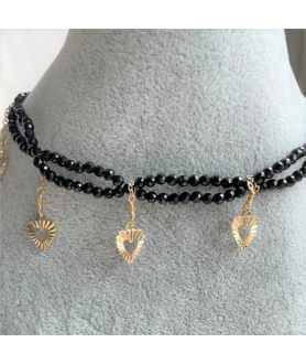 Faceted Black Spinel Necklace