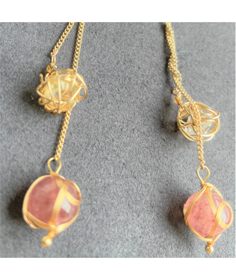 Strawberry crystal Dangle Earrings