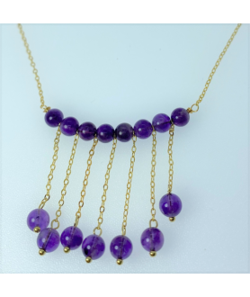 Amethyst long chain Necklace