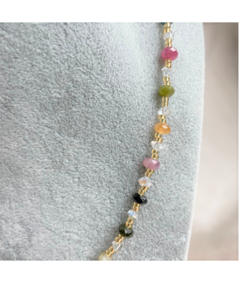 Multi-color crystal necklace