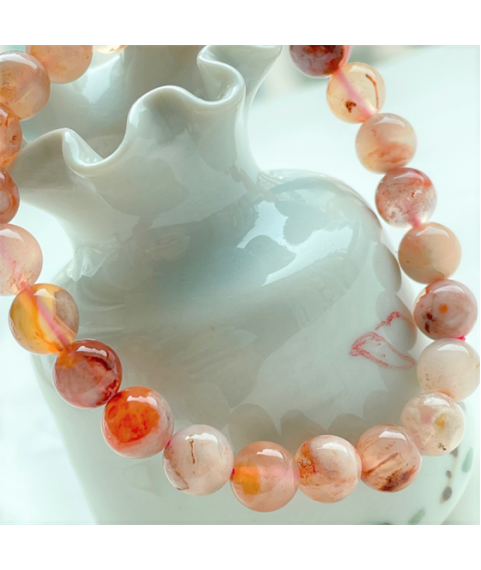 Cherry blossom agate bracelet