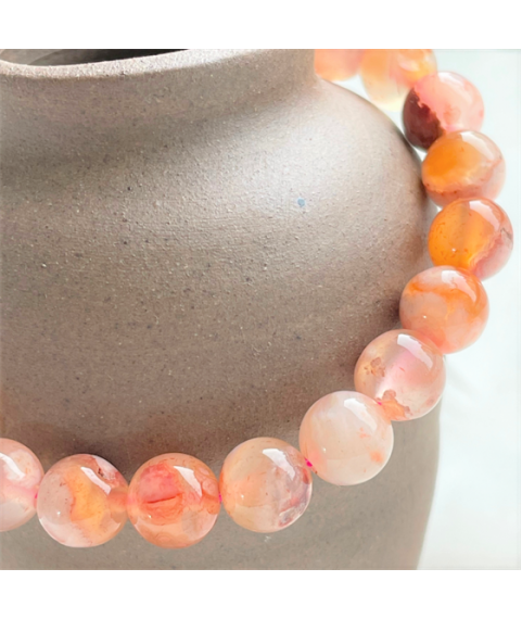 Cherry blossom agate bracelet