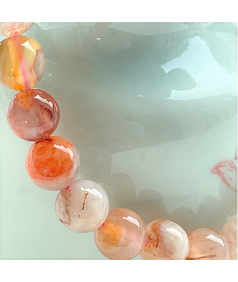 Cherry blossom agate bracelet