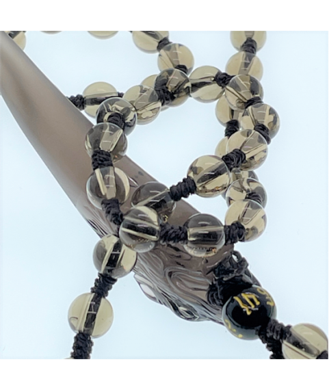 Ice obsidian wolf tooth Necklace