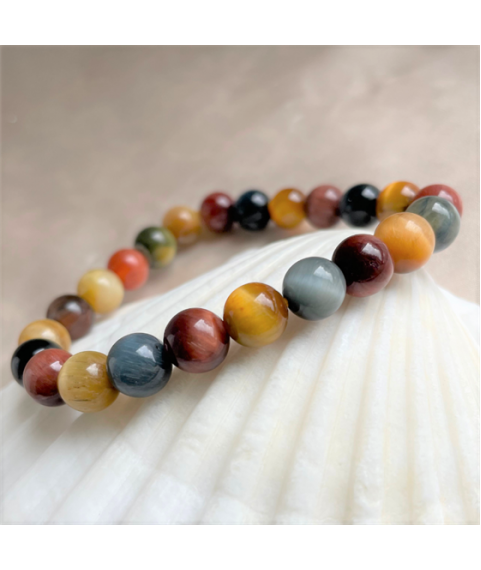 Colorful tigerite bracelet