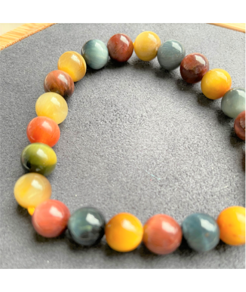 Colorful tigerite bracelet