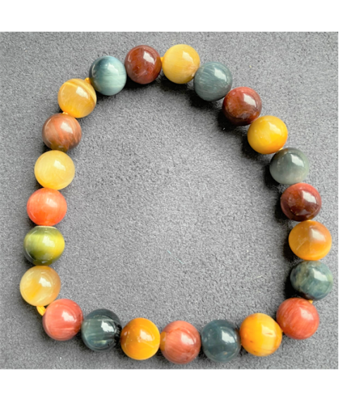 Colorful tigerite bracelet