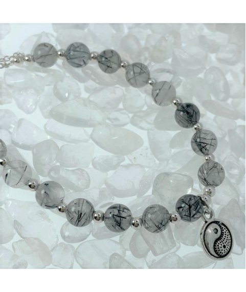 Double layer divergent crystal bracelet