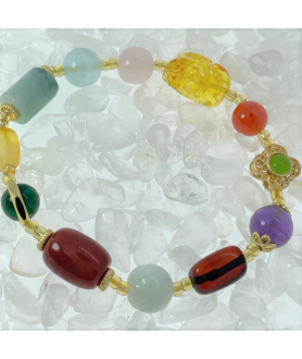 Various crystal bracelets