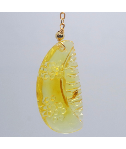 Yellow comb crystal ear hook