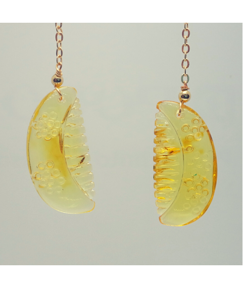 Yellow comb crystal ear hook