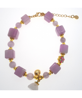 Purple wind chime crystal bracelet