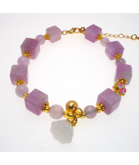 Purple wind chime crystal bracelet