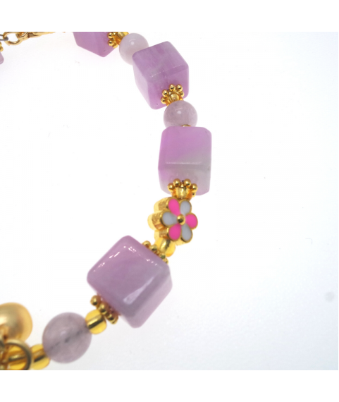 Purple wind chime crystal bracelet