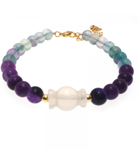 Fluorite beads crystal bracelet