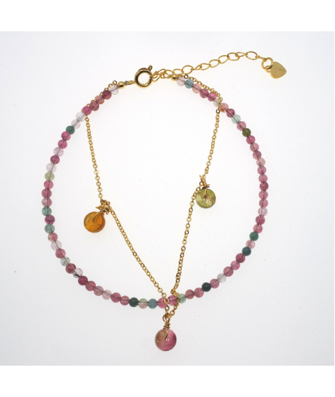 Tourmaline double layer bracelet