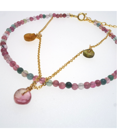 Tourmaline double layer bracelet