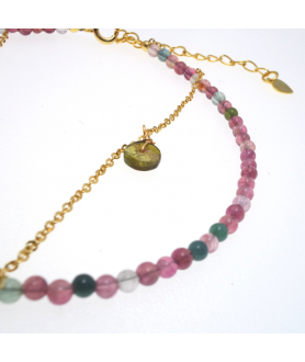 Tourmaline double layer bracelet