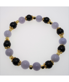 Obsidian crystal bracelet