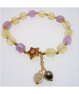 Amethyst  star bracelet