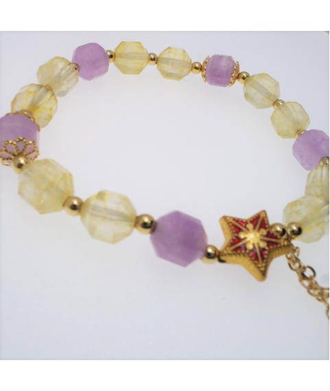 Amethyst  star bracelet