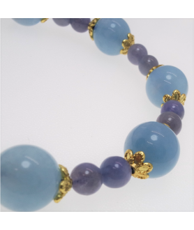 Blue flower crystal bracelet