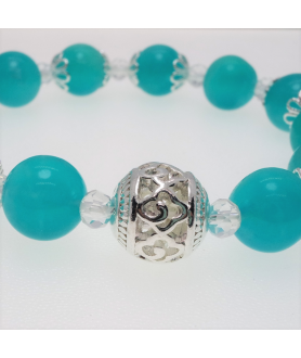 Blue stone crystal bracelet