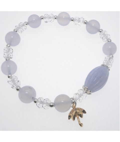 Blue agate crystal bracelet