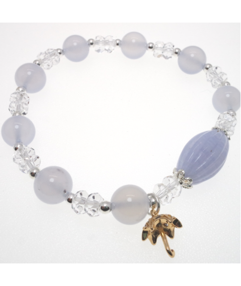 Blue agate crystal bracelet